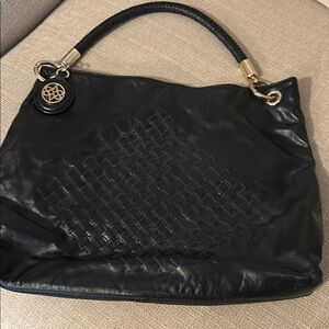 Antonio Melani Black Leather Handbag